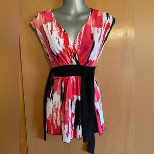 Pink and Black dress blouse